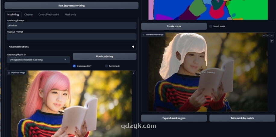 inpaint-anything图像修补/一键蒙版