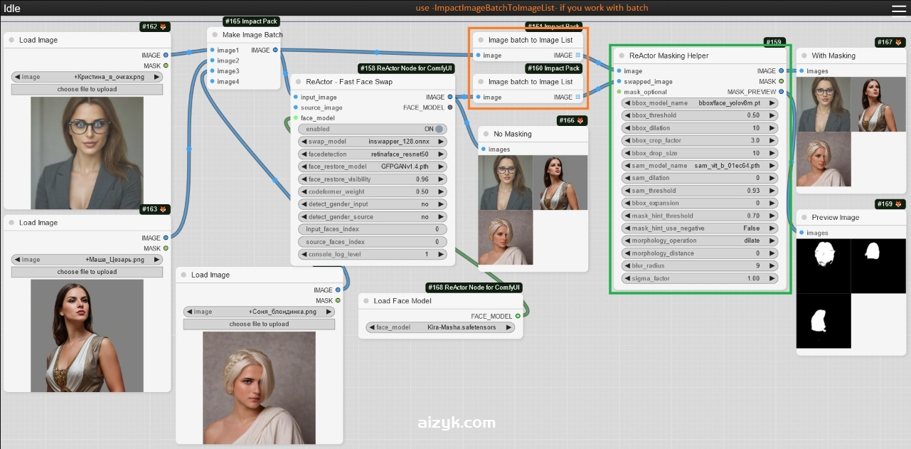 ComfyUI-ReActor图片视频一键换脸节点