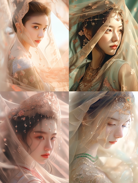 【Midjourney国风/古风美女咒语6套】Midjourney咒语包|Midjourney保姆级教程（八）