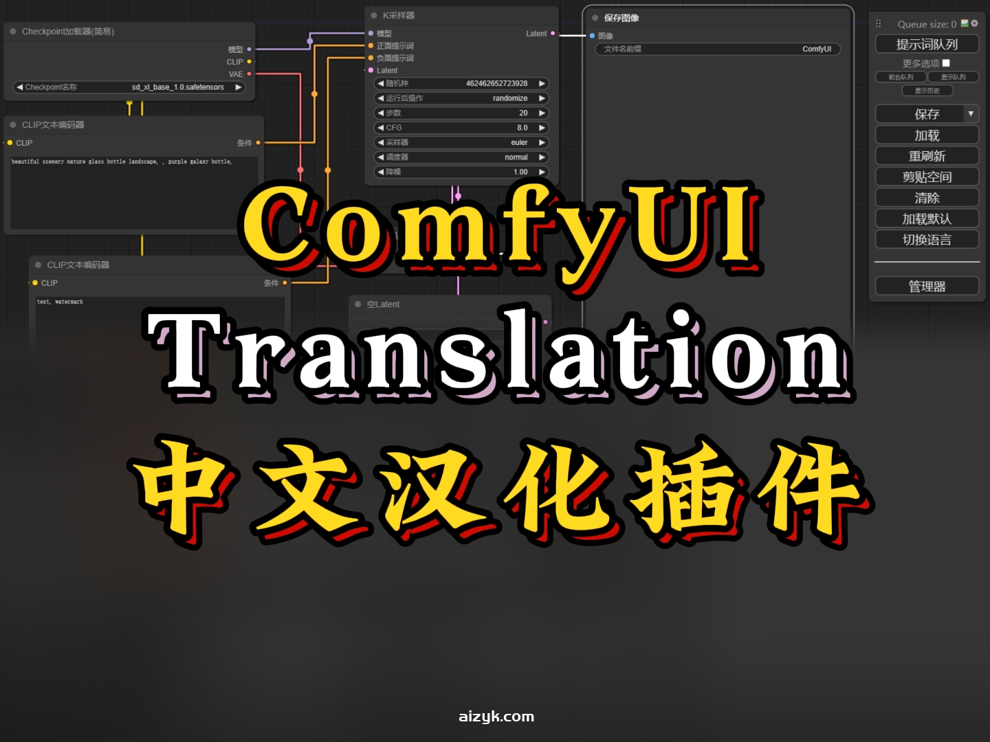 【ComfyUI插件】ComfyUI-Translation中文汉化插件