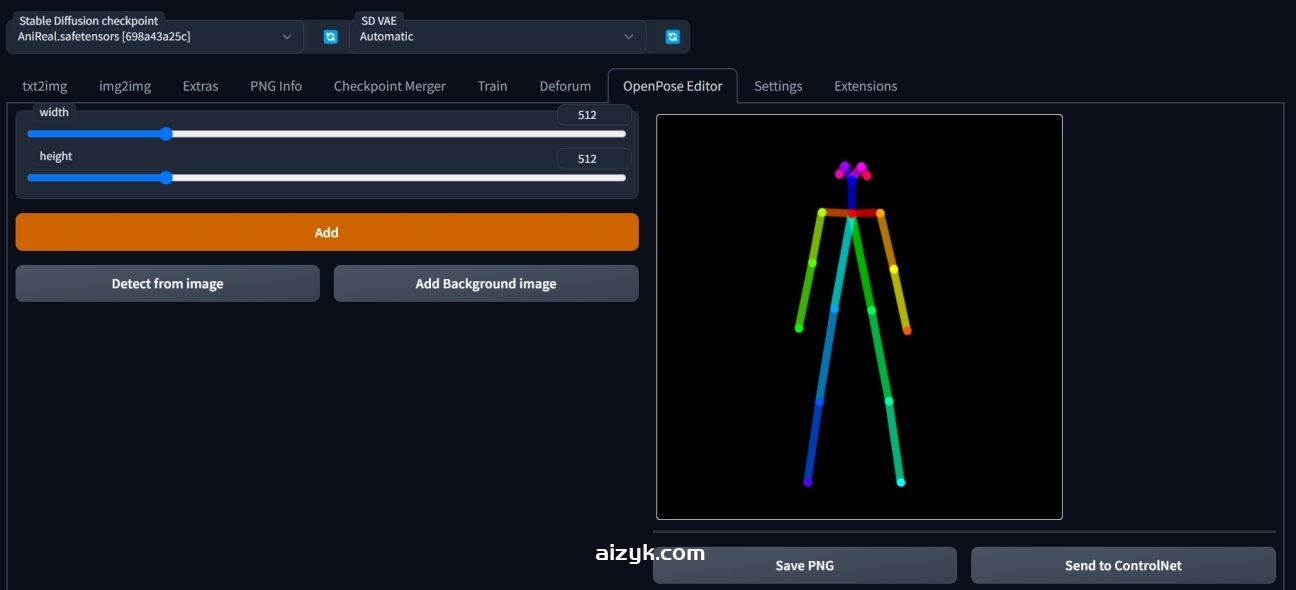 【webui插件】openpose-editor姿势编辑器